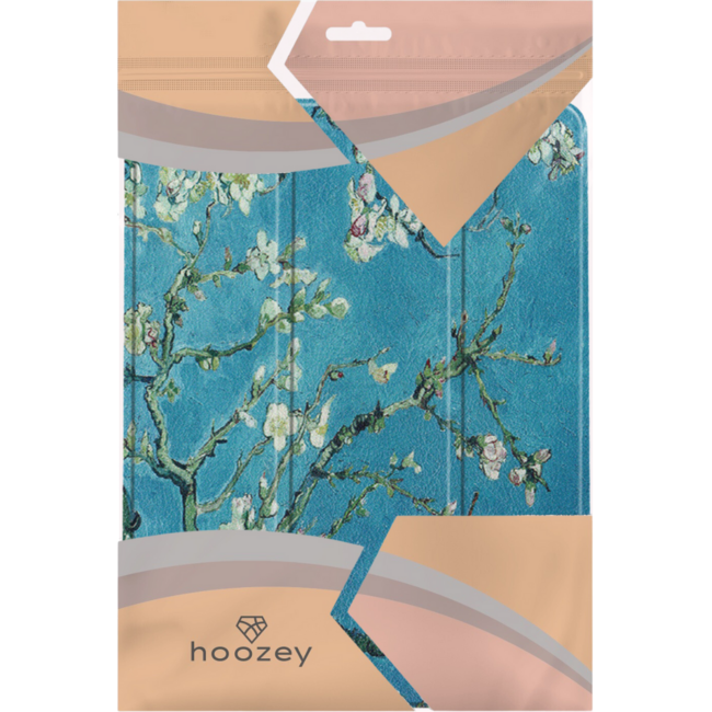 Hoozey - Tablet hoes geschikt voor Xiaomi Redmi Pad 2 Pro 2025 - Tri-fold hoes met Auto/Wake Functie en magneetsluiting - 12.1 inch - Witte Bloesem