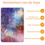 Hoozey - Tablet hoes geschikt voor Xiaomi Redmi Pad 2 Pro 2025 - Tri-fold hoes met Auto/Wake Functie en magneetsluiting - 12.1 inch - Galaxy