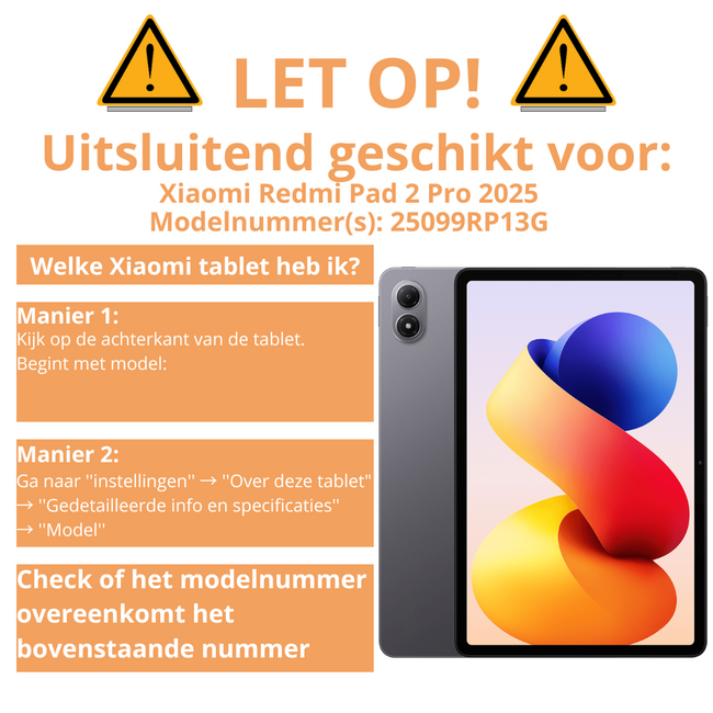 Hoozey - Tablet hoes geschikt voor Xiaomi Redmi Pad 2 Pro 2025 - Tri-fold hoes met Auto/Wake Functie en magneetsluiting - 12.1 inch - Galaxy