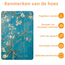 Hoozey - Tablet hoes geschikt voor Xiaomi Redmi Pad 2 Pro 2025 - Tri-fold hoes met Auto/Wake Functie en magneetsluiting - 12.1 inch - Witte Bloesem