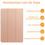 Hoozey - Tablet hoes geschikt voor Xiaomi Redmi Pad 2 Pro 2025 - Tri-fold hoes met Auto/Wake Functie en magneetsluiting - 12.1 inch - Rosé Goud