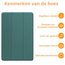 Hoozey - Tablet hoes geschikt voor Xiaomi Redmi Pad 2 Pro 2025 - Tri-fold hoes met Auto/Wake Functie en magneetsluiting - 12.1 inch - Donker Groen