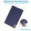 Tablet hoes geschikt voor Xiaomi Redmi Pad 2 Pro 2025 - Tri-fold hoes met Auto/Wake Functie en magneetsluiting - 12.1 inch - Donker Blauw