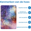 Tablet hoes geschikt voor Xiaomi Redmi Pad 2 Pro 2025 - Tri-fold hoes met Auto/Wake Functie en magneetsluiting - 12.1 inch - Galaxy