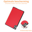 Hoozey - Tablet hoes geschikt voor Xiaomi Redmi Pad 2 Pro 2025 - Tri-fold hoes met Auto/Wake Functie en magneetsluiting - 12.1 inch - Rood