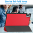 Tablet hoes geschikt voor Xiaomi Redmi Pad 2 Pro 2025 - Tri-fold hoes met Auto/Wake Functie en magneetsluiting - 12.1 inch - Rood