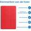 Tablet hoes geschikt voor Xiaomi Redmi Pad 2 Pro 2025 - Tri-fold hoes met Auto/Wake Functie en magneetsluiting - 12.1 inch - Rood
