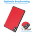 Tablet hoes geschikt voor Xiaomi Redmi Pad 2 Pro - Tri-Fold hoes met Auto/Wake functie en Magnetische sluiting - Met Pencil Houder - Rood