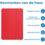 Tablet hoes geschikt voor Xiaomi Redmi Pad 2 Pro - Tri-Fold hoes met Auto/Wake functie en Magnetische sluiting - Met Pencil Houder - Rood