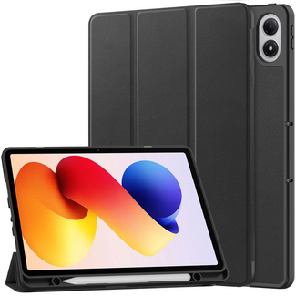 Case2go Tablet hoes geschikt voor Xiaomi Redmi Pad 2 Pro - Tri-Fold hoes met Auto/Wake functie en Magnetische sluiting - Met Pencil Houder - Zwart
