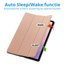 Case2go - Tablet hoes geschikt voor Samsung Galaxy Tab S11 (2025) - 11 Inch - Tri-Fold Book Case - Auto/Wake functie - Rosegoud