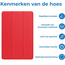Case2go - Tablet hoes geschikt voor Samsung Galaxy Tab S11 (2025) - 11 Inch - Tri-Fold Book Case - Auto/Wake functie - Rood