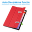 Case2go - Tablet hoes geschikt voor Samsung Galaxy Tab S11 (2025) - 11 Inch - Tri-Fold Book Case - Auto/Wake functie - Rood