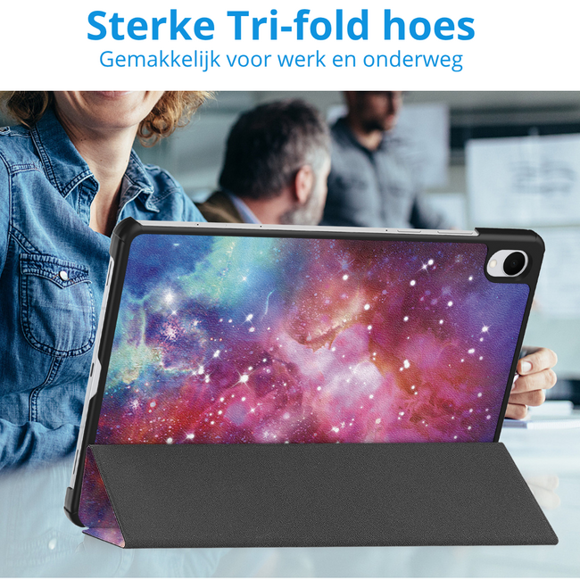 Case2go - Tablet hoes geschikt voor Samsung Galaxy Tab S11 (2025) - 11 Inch - Tri-Fold Book Case - Auto/Wake functie - Galaxy