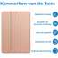 Case2go - Tablet hoes geschikt voor Samsung Galaxy Tab S11 (2025) - 11 Inch - Tri-fold hoes met Auto/Wake functie en Magnetische sluiting - TPU Cover Met Pencil Houder - Rose Goud