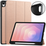 Case2go - Tablet hoes geschikt voor Samsung Galaxy Tab S11 (2025) - 11 Inch - Tri-fold hoes met Auto/Wake functie en Magnetische sluiting - TPU Cover Met Pencil Houder - Rose Goud