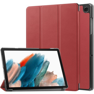 Tablet hoes geschikt voor Samsung Galaxy Tab A11 (2025) - 8.7 inch - Met Auto/Wake Functie - Tri-Fold hoes - Donker Rood