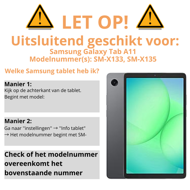 Tablet hoes geschikt voor Samsung Galaxy Tab A11 (2025) - 8.7 inch - Met Auto/Wake Functie - Tri-Fold hoes - Grijs