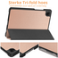 Tablet hoes geschikt voor Samsung Galaxy Tab A11 (2025) - 8.7 inch - Met Auto/Wake Functie - Tri-Fold hoes - Rose Goud