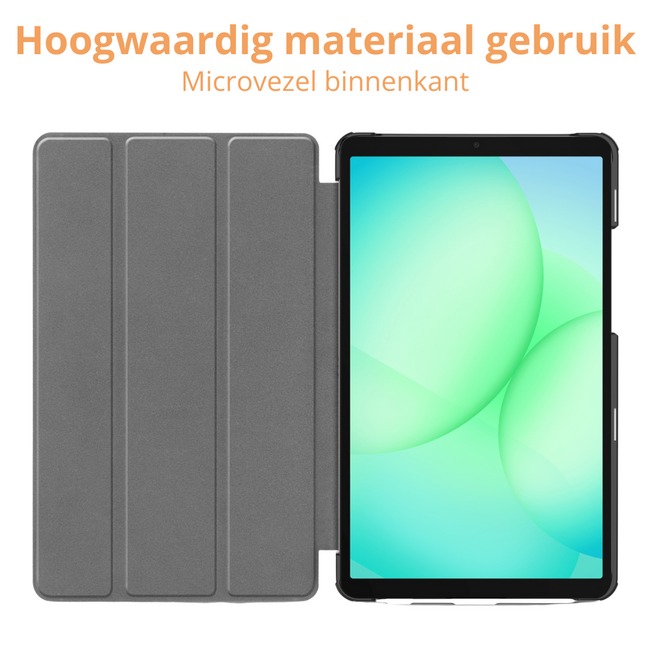 Tablet hoes geschikt voor Samsung Galaxy Tab A11 (2025) - 8.7 inch - Met Auto/Wake Functie - Tri-Fold hoes - Rose Goud