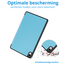 Case2go - Tablet hoes geschikt voor Samsung Galaxy Tab S11 (2025) - 11 Inch - Tri-fold hoes met Auto/Wake functie en Magnetische sluiting - TPU Cover Met Pencil Houder - Licht Blauw