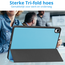 Case2go - Tablet hoes geschikt voor Samsung Galaxy Tab S11 (2025) - 11 Inch - Tri-fold hoes met Auto/Wake functie en Magnetische sluiting - TPU Cover Met Pencil Houder - Licht Blauw