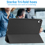 Case2go - Tablet hoes geschikt voor Samsung Galaxy Tab S11 (2025) - 11 Inch - Tri-fold hoes met Auto/Wake functie en Magnetische sluiting - TPU Cover Met Pencil Houder - Zwart