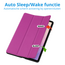 Case2go - Tablet hoes geschikt voor Samsung Galaxy Tab S11 (2025) - 11 Inch - Tri-fold hoes met Auto/Wake functie en Magnetische sluiting - TPU Cover Met Pencil Houder - Paars