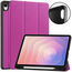 Case2go - Tablet hoes geschikt voor Samsung Galaxy Tab S11 (2025) - 11 Inch - Tri-fold hoes met Auto/Wake functie en Magnetische sluiting - TPU Cover Met Pencil Houder - Paars