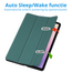 Case2go - Tablet hoes geschikt voor Samsung Galaxy Tab S11 (2025) - 11 Inch - Tri-fold hoes met Auto/Wake functie en Magnetische sluiting - TPU Cover Met Pencil Houder - Groen