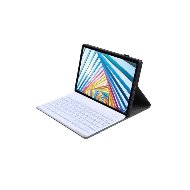 Toetsenbord hoes geschikt voor Lenovo M10 Plus (3de Generatie) 10.6 inch - Bluetooth Functie -  Backlight Toetsen - Goud