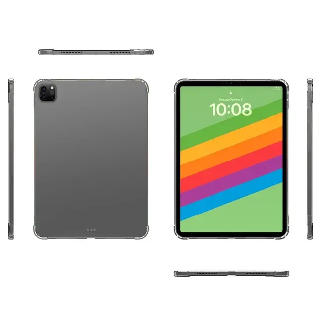 Hoozey - Tablethoes geschikt voor Apple iPad Pro (2025/2024) - 13 Inch - Transparante Back Cover - Anti Drop - TPU - Transparant