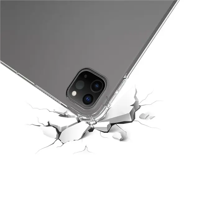 Hoozey - Tablethoes geschikt voor Apple iPad Pro (2025/2024) - 13 Inch - Transparante Back Cover - Anti Drop - TPU - Transparant