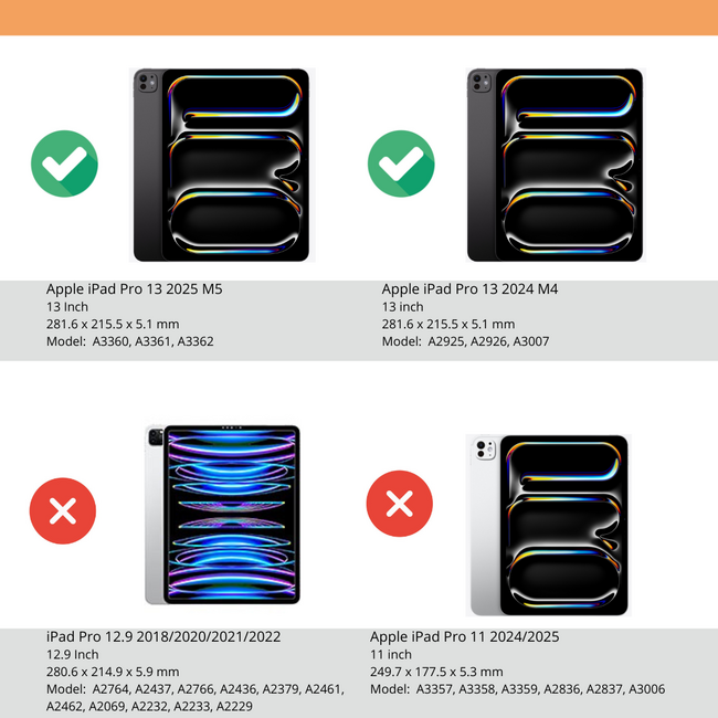 Hoozey - Tablethoes geschikt voor Apple iPad Pro (2025/2024) - 13 Inch - Transparante Back Cover - Anti Drop - TPU - Transparant