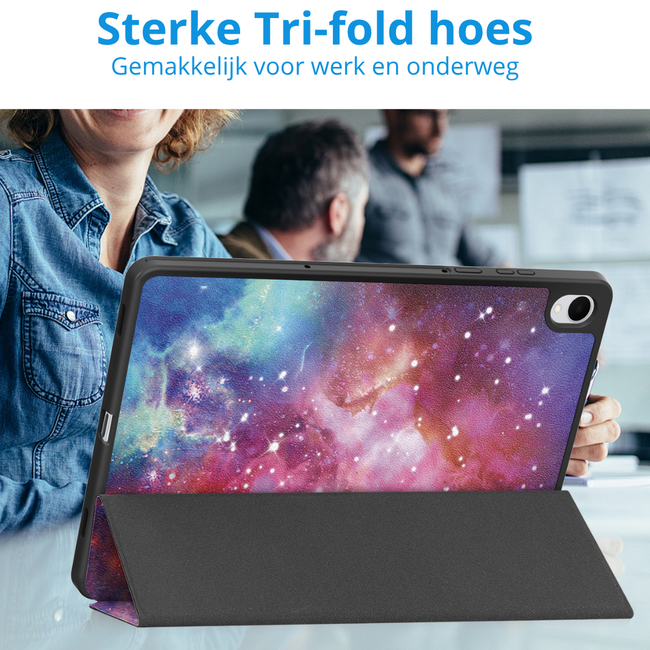 Case2go - Tablet hoes geschikt voor Samsung Galaxy Tab S11 (2025) - 11 Inch - Tri-fold hoes met Auto/Wake functie en Magnetische sluiting - TPU Cover Met Pencil Houder - Galaxy