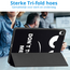 Case2go - Tablet hoes geschikt voor Samsung Galaxy Tab S11 (2025) - 11 Inch - Tri-fold hoes met Auto/Wake functie en Magnetische sluiting - TPU Cover Met Pencil Houder - Don't Touch Me