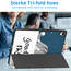 Case2go - Tablet hoes geschikt voor Samsung Galaxy Tab S11 (2025) - 11 Inch - Tri-fold hoes met Auto/Wake functie en Magnetische sluiting - TPU Cover Met Pencil Houder - Good Night