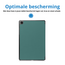 Tablet hoes geschikt voor Samsung Galaxy Tab A11 Plus (2025) - 11 inch - Auto/Wake Functie - Magnetische sluiting - Tri-Fold - Groen
