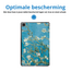 Tablet hoes geschikt voor Samsung Galaxy Tab A11 Plus (2025) - 11 inch - Auto/Wake Functie - Magnetische sluiting - Tri-Fold - Witte bloesem
