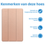 Tablet hoes geschikt voor Samsung Galaxy Tab A11 Plus (2025) - 11 inch - Auto/Wake Functie - Magnetische sluiting - Tri-Fold - Rose gold