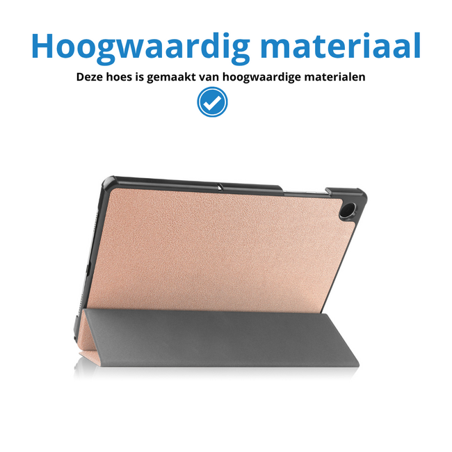 Tablet hoes geschikt voor Samsung Galaxy Tab A11 Plus (2025) - 11 inch - Auto/Wake Functie - Magnetische sluiting - Tri-Fold - Rose gold