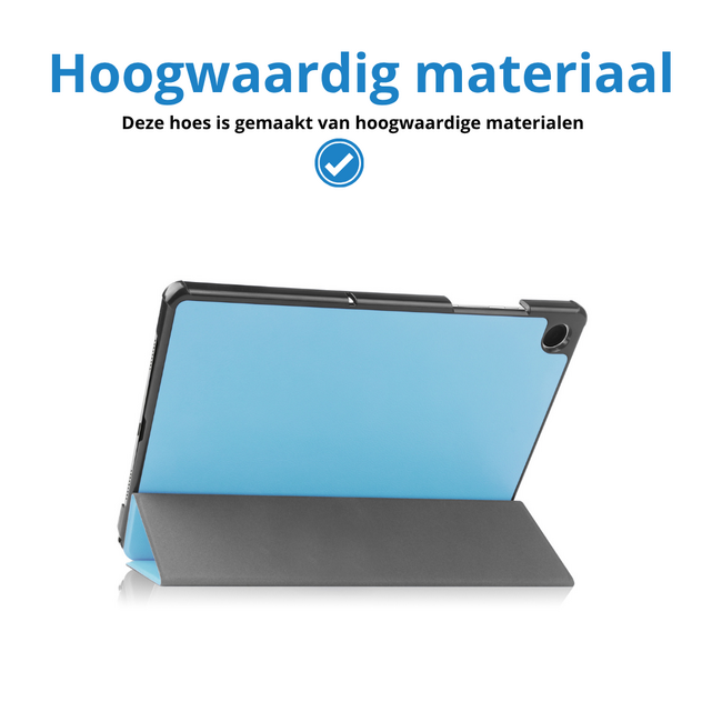 Tablet hoes geschikt voor Samsung Galaxy Tab A11 Plus (2025) - 11 inch - Auto/Wake Functie - Magnetische sluiting - Tri-Fold - Licht blauw