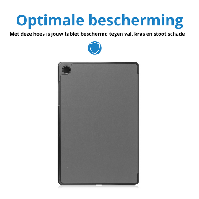 Tablet hoes geschikt voor Samsung Galaxy Tab A11 Plus (2025) - 11 inch - Auto/Wake Functie - Magnetische sluiting - Tri-Fold - Grijs