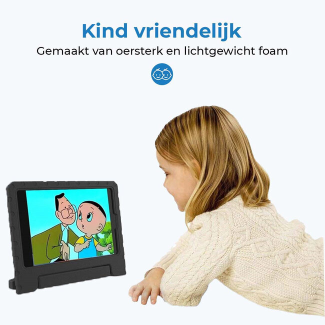 Tablet hoes geschikt voor Apple Tablet hoes geschikt voor Apple iPad 9.7 (2017/2018) - 9.7 Inch - Kinderhoes met handvat - Schokbestendige Kids cover - Zwart