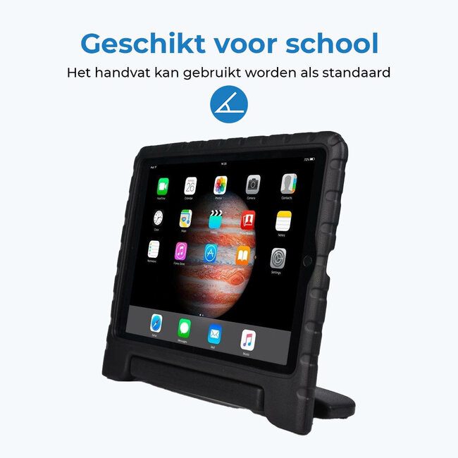 Tablet hoes geschikt voor Apple Tablet hoes geschikt voor Apple iPad 9.7 (2017/2018) - 9.7 Inch - Kinderhoes met handvat - Schokbestendige Kids cover - Zwart