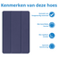 Tablet hoes geschikt voor Lenovo Idea Tab - 11 Inch - Auto Wake/Sleep functie - Magnetische sluiting - Tri-Fold - Donker Blauw