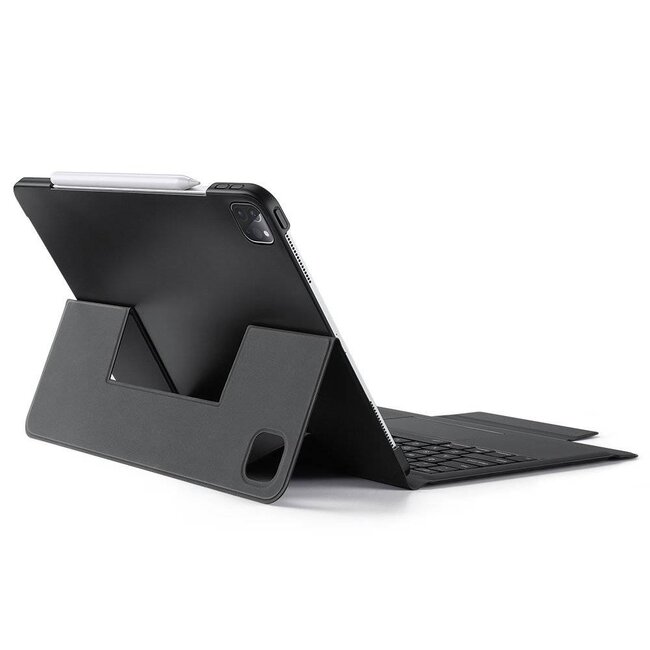 Dux Ducis - Toetsenbord Hoes geschikt voor Apple iPad Pro 12.9 (2020/2021) - Bluetooth toetsenbord hoes - QWERTY layout - Magneetsluiting - Sleep/Wake-up functie - Zwart