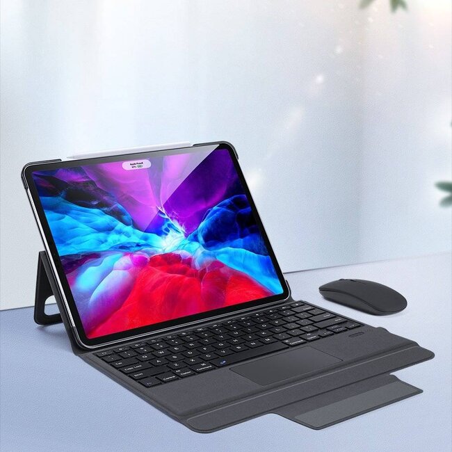Dux Ducis - Toetsenbord Hoes geschikt voor Apple iPad Pro 12.9 (2020/2021) - Bluetooth toetsenbord hoes - QWERTY layout - Magneetsluiting - Sleep/Wake-up functie - Zwart