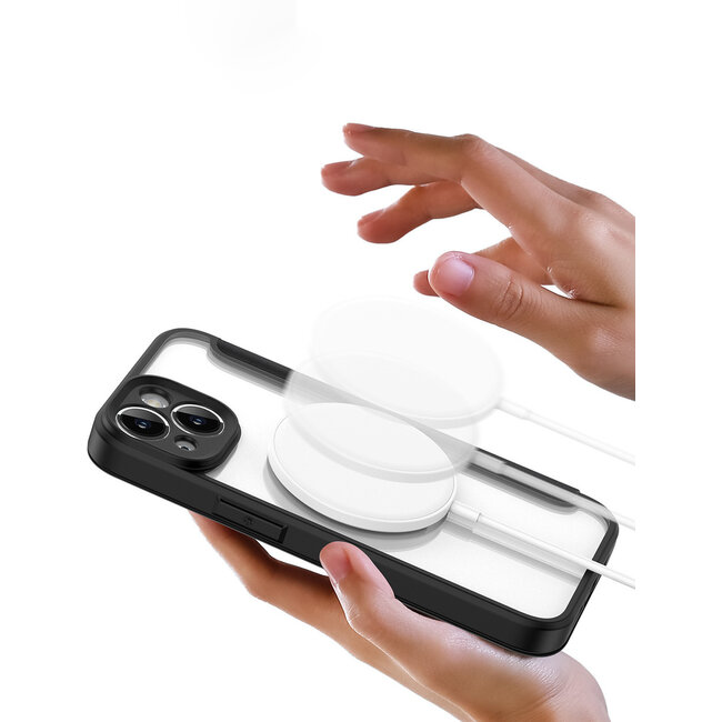 Dux Ducis - iPhone 14 Hoesje - Geschikt voor Magsafe - Book Case - Zwart