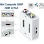 Case2go - HDMI (Randapparatuur) naar AV Adapter - naar Tulp aansluiting (Beeld) - RCA, 2x audio (L/R) - Wit